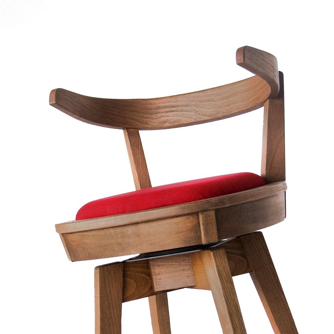 صندلی چرخشی چوبی
